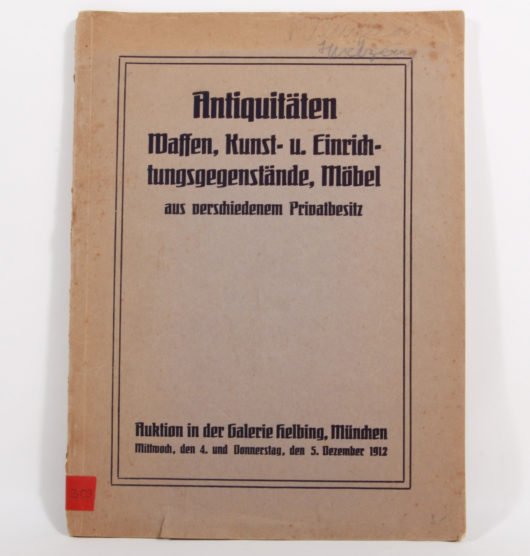 14024 - Auktionskatalog Antiquitäten Galerie Helbing, München, 1912