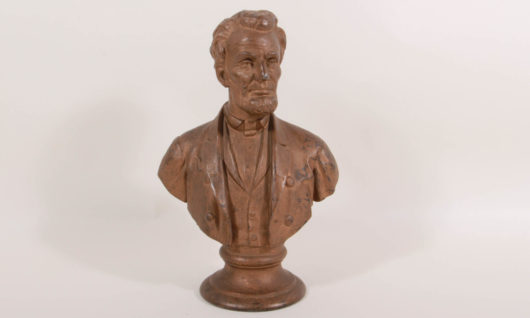 15595 - Bronzierte Metallbüste Abraham Lincoln