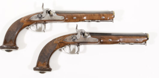 16868 - Paar Offiziers Perkussionspistolen Lepage Paris um 1800/1840