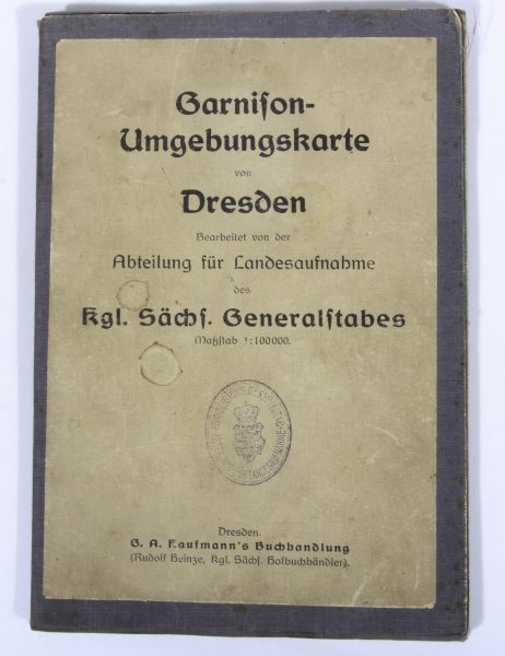 16784 - Garnison-Umgebungskarte von Dresden 1912