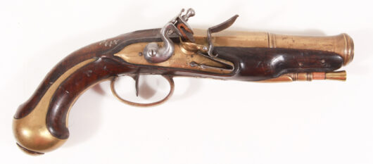 17662 - Marine-Steinschlosspistole Duval a Nantes, ca. 1770