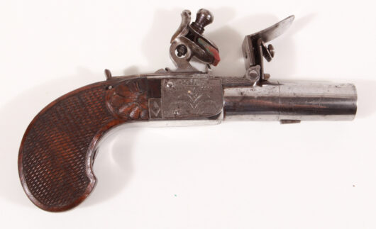 17964 - Qualitätsvolle Steinschloss-Taschenpistole Lüttich um 1790